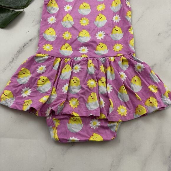 Little Bum Bums Infant Girls Bodysuit Size 12-18 Month Pink Hatching Chicks - Picture 7 of 7